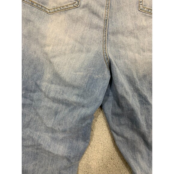 Women's Est. 1946 Denim Blue Jean Capris Distressed 24W Classic Fit Pockets - Picture 7 of 15